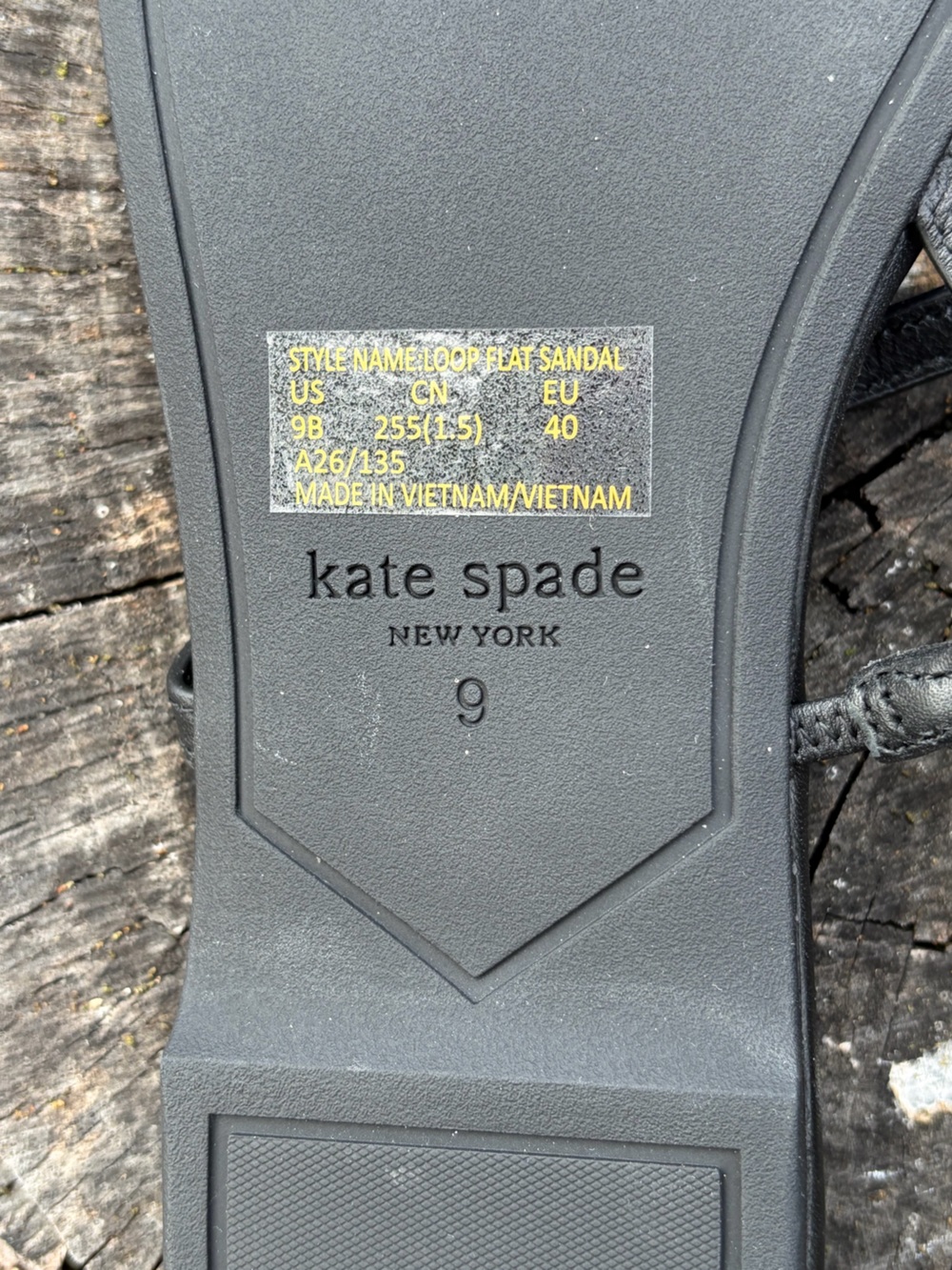 kate spade Black Leather Minimalist Strappy Sandals - Picture 4 of 4